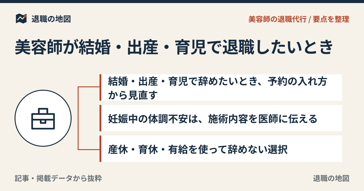 美容師が結婚・出産・育児で退職したいとき｜言い出せない不安を整理