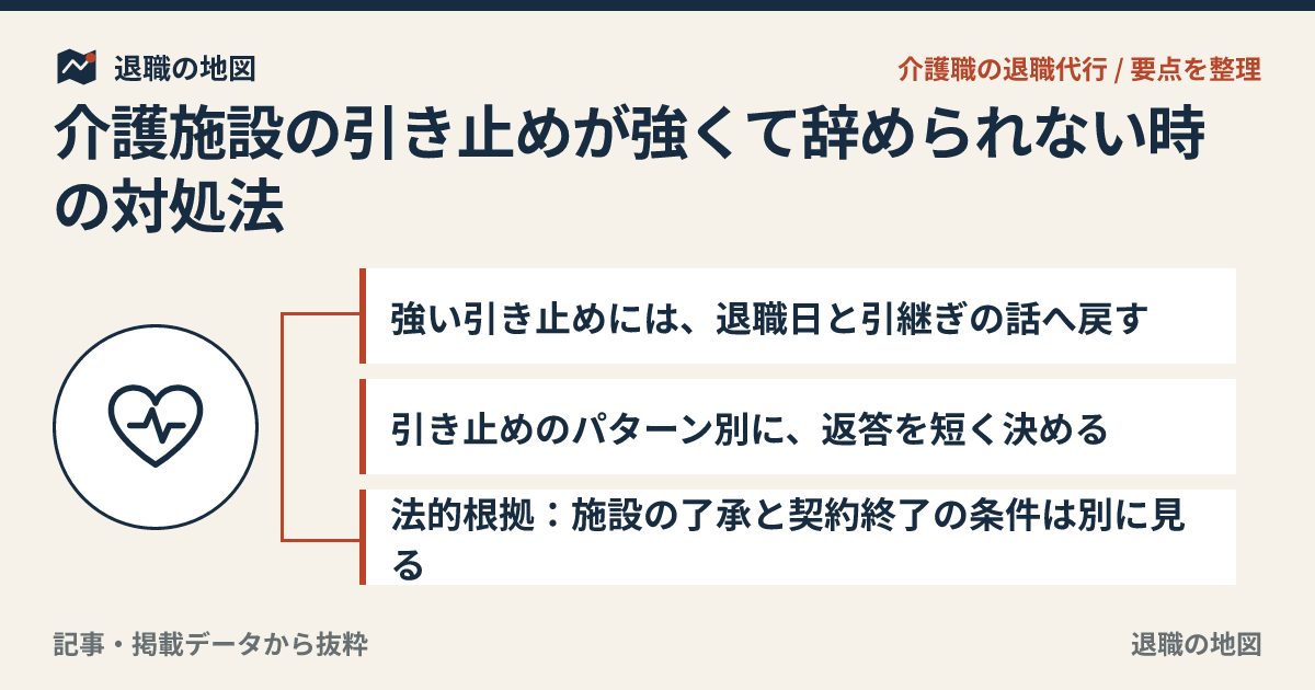 介護施設の引き止めが強くて辞められない時の対処法
