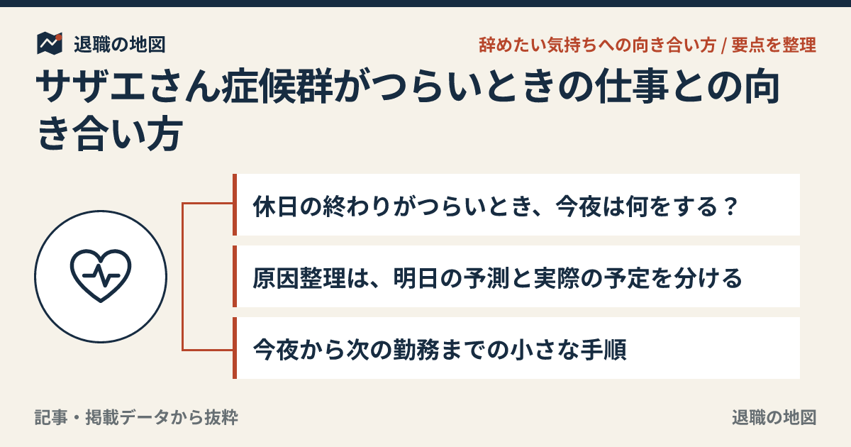 サザエさん症候群がつらいときの仕事との向き合い方