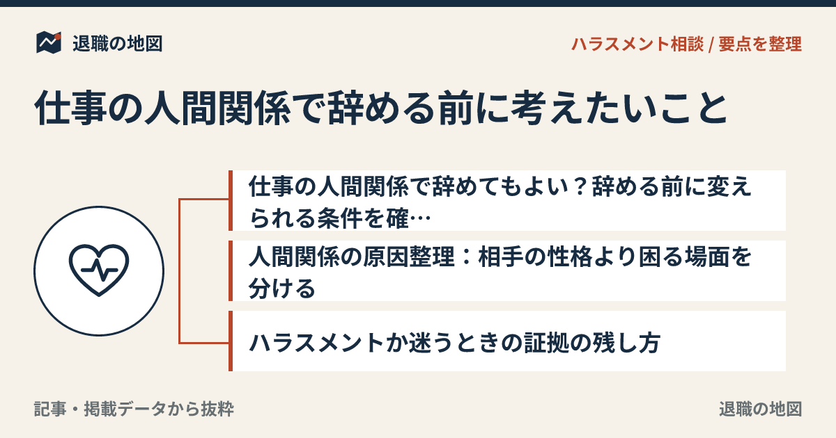 仕事の人間関係で辞める前に考えたいこと