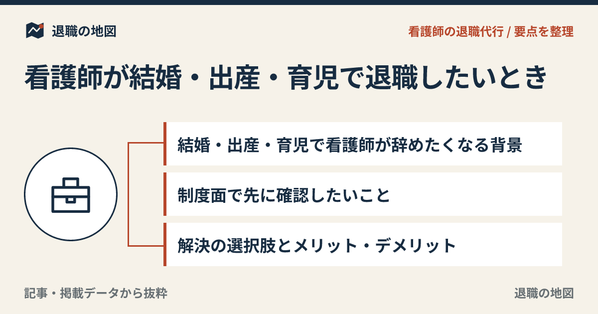 看護師が結婚・出産・育児で退職したいとき｜夜勤と家庭の板挟みで苦しいあなたへ