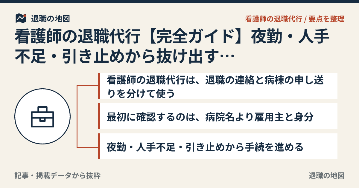 看護師の退職代行【完全ガイド】夜勤・人手不足・引き止めから抜け出す方法