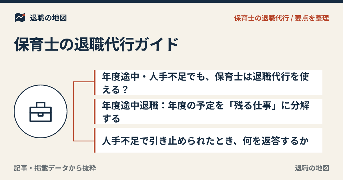 保育士の退職代行ガイド｜人手不足・年度途中・保護者対応で辞めづらいとき