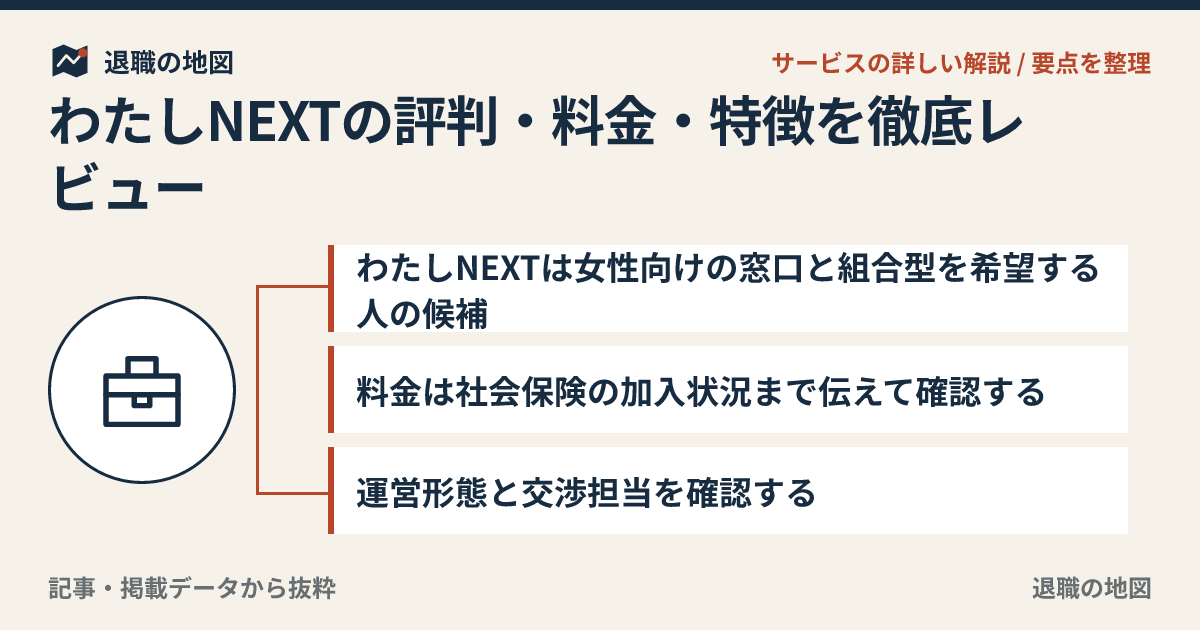 わたしNEXTの評判・料金・特徴を徹底レビュー｜選び方と注意点