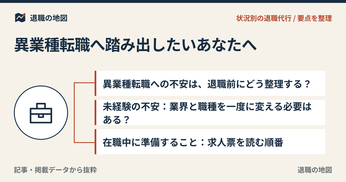 異業種転職へ踏み出したいあなたへ｜退職前の不安と準備の整理